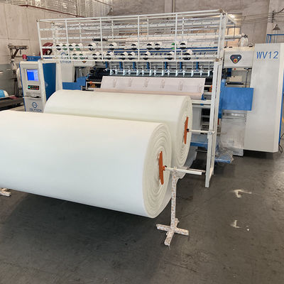 WV12 Yatak 25.4mm iğne mesafesi için yüksek hızlı bilgisayarlı zincir dikiş çok iğneli kapitone makinesi